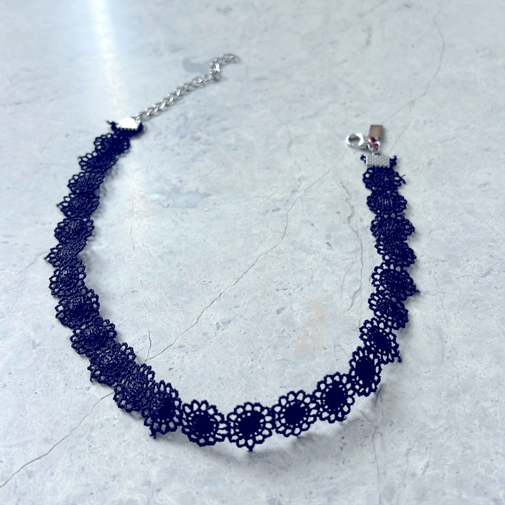 Bellestyle Black Lace  Necklace